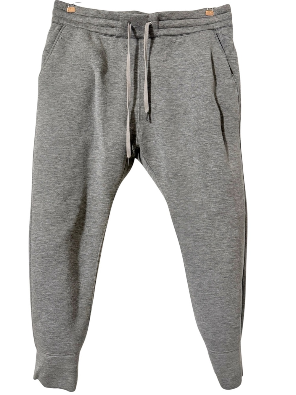 Helmut Lang Curved Leg Track Tapered Jogger Pants in Gray Sz L HLM15243